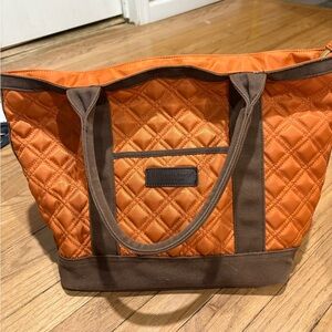 Vineyard Vines Orange Quilted Tote Bag